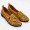 Imagine Pantofi perforati damă piele naturală T 4000 galben