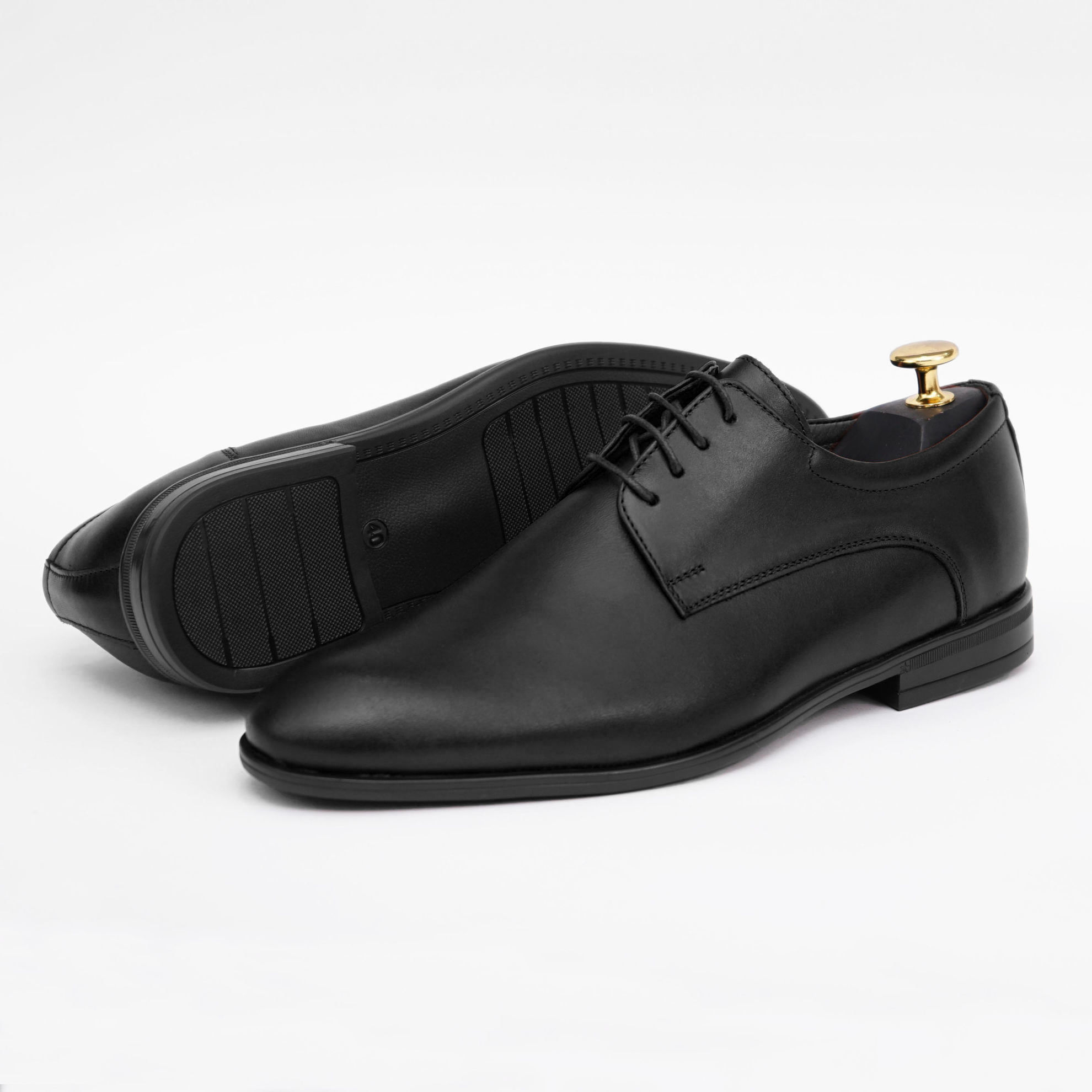 Imagine Pantofi eleganți bărbați din piele naturală 390 NEGRU