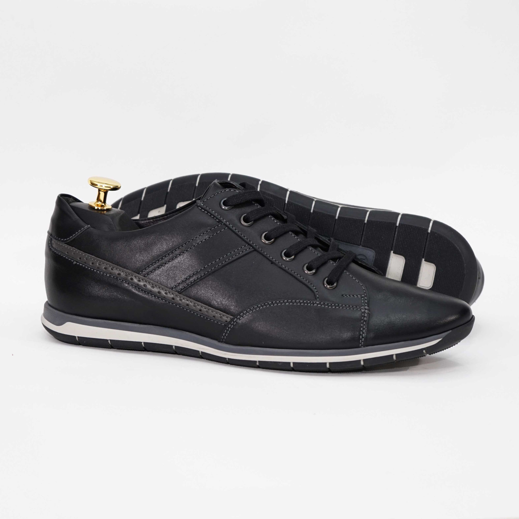 Imagine Pantofi sport bărbați piele naturală 401 negru