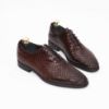 Imagine Pantofi eleganți bărbați din piele naturală O25-croco maro