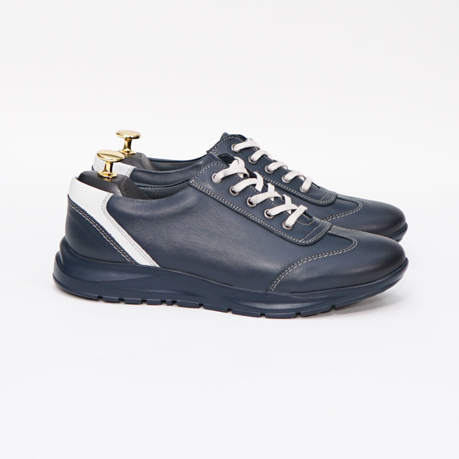 Imagine Pantofi sport bărbați piele naturală 430 bleumarin