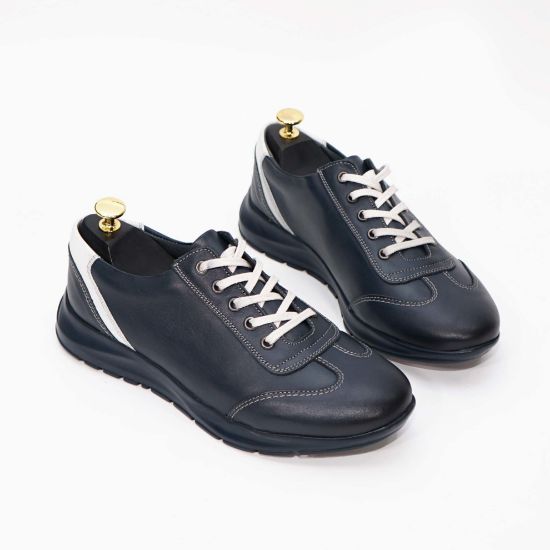 Imagine Pantofi sport bărbați piele naturală 430 bleumarin