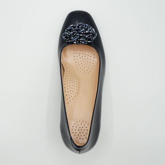Imagine Pantofi eleganti dms 1868 din piele naturala lacuita de  culoare bleumarin