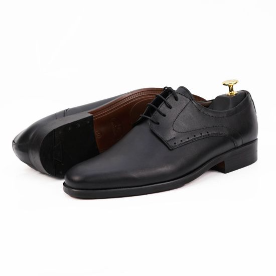 Imagine Pantofi eleganți bărbați din piele naturală 308 negru