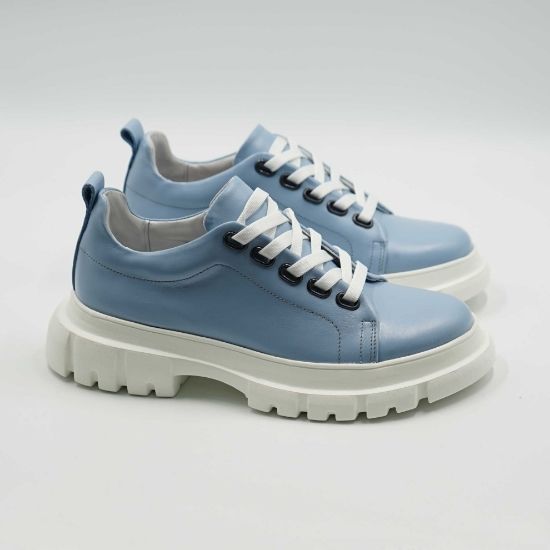 Imagine Pantofi 133 casual din piele naturala culoare albastru