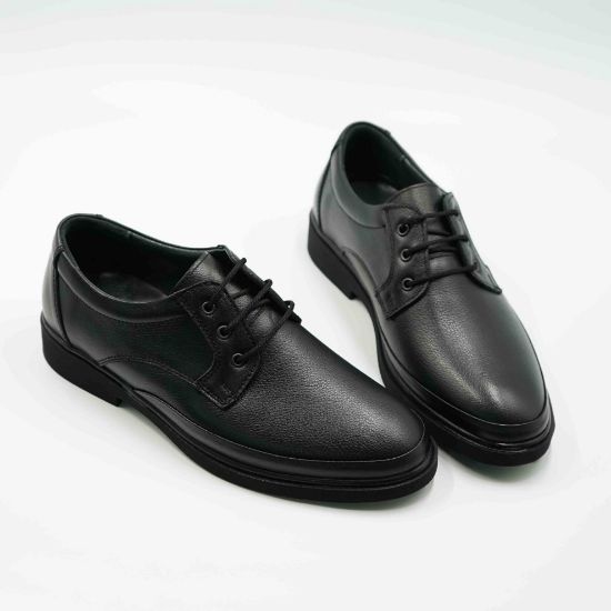 Imagine Pantofi 3307casual din piele naturala culoare neagra