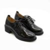 Imagine Pantofi 209 casual din piele naturala lacuita culoare neagra