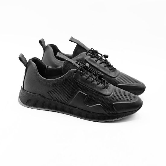 Imagine Pantofi sport bărbați piele naturală 4920  negru