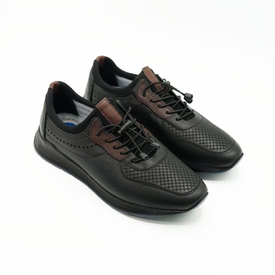 Imagine Pantofi sport bărbați piele naturală 4985  negru