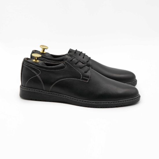 Imagine Pantofi eleganți bărbați din piele naturală 567 negru 