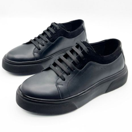 Imagine Pantofi sport bărbați piele naturală C06 Negru 