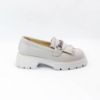 Imagine Mocasini damă culoare alb natur din piele naturală cod 135