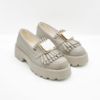 Imagine Mocasini damă culoare alb natur din piele naturală cod 139