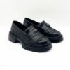 Imagine Mocasini damă negri din piele naturală 131 PERFORAT