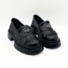 Imagine Mocasini damă negri din piele naturală 131 PERFORAT